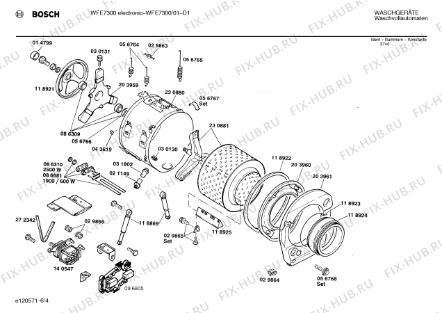 Схема №2 WFE7300 WFE7300 ELECTRONIC с изображением Ручка для стиралки Bosch 00088101