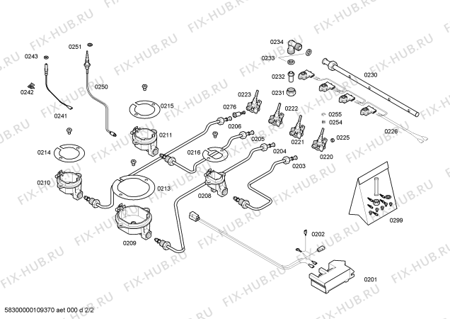 Взрыв-схема плиты (духовки) Bosch PCD616FGB Bosch - Схема узла 02