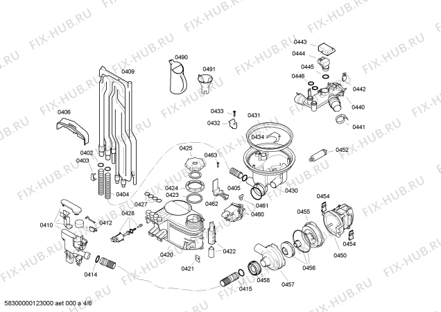 Схема №4 SGS45E18EU с изображением Столешница для посудомойки Bosch 00477499