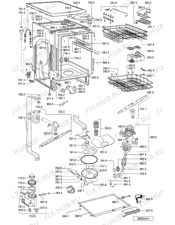 Схема №2 ADP 5653 WH с изображением Модуль (плата) управления для электропосудомоечной машины Whirlpool 481221479112