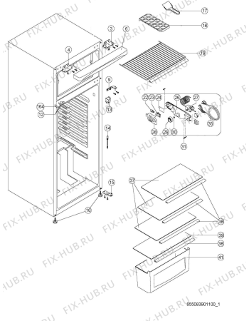 Схема №2 KDA 2460 A+ IO с изображением Дверца для холодильника Whirlpool 482000091379