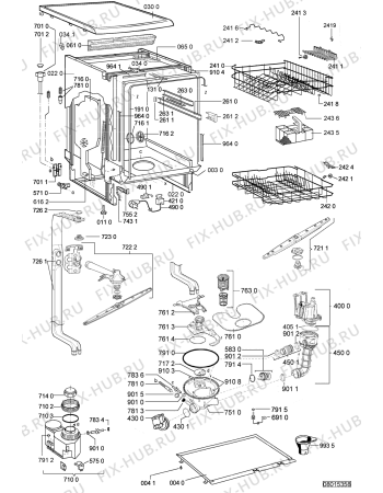 Схема №2 C 844 BR с изображением Панель для посудомойки Whirlpool 481245372635
