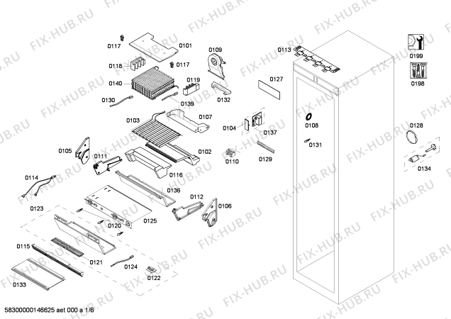 Схема №4 FID18MIEL1 F 1471 SF с изображением Набор деталей для холодильника Bosch 00676850