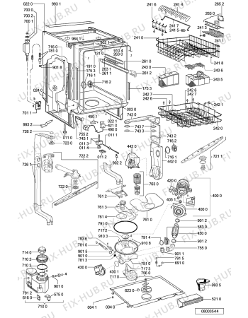Схема №1 ADG 8967 ALM с изображением Обшивка для электропосудомоечной машины Whirlpool 481245372191