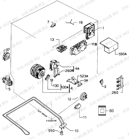 Взрыв-схема посудомоечной машины Unknown QB144W - Схема узла W10 Electric, users manual F