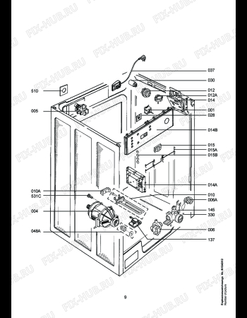 Схема №1 LAVB3250 с изображением Проводка для стиралки Aeg 1105750606