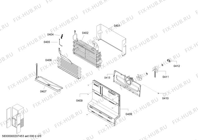 Взрыв-схема холодильника Siemens KM47EA03TI CN FRFC Domestic - Схема узла 04