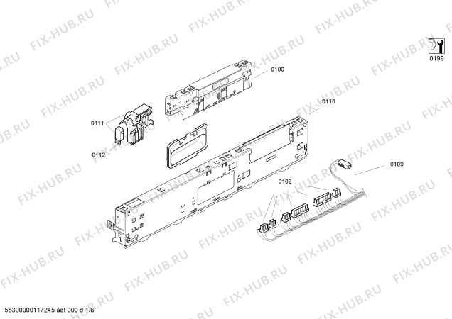 Схема №5 DI291130 с изображением Винт для посудомоечной машины Bosch 00426866