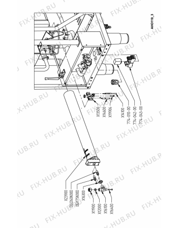 Схема №2 AHO118 с изображением Трубка подачи газа для духового шкафа Whirlpool 482000021479