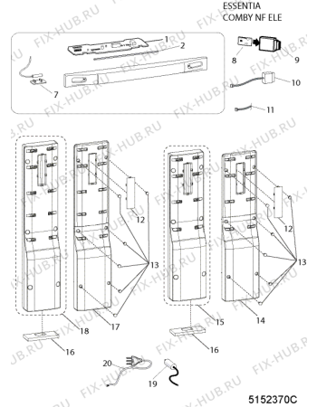 Схема №4 FUFY1810P (F078890) с изображением Кулер для холодильника Indesit C00297833