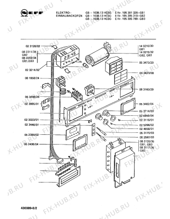 Взрыв-схема плиты (духовки) Neff 195301326 GB-1038.13HCSG - Схема узла 02