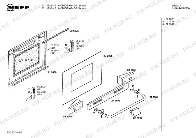 Схема №4 B1140F0GB 10311EM с изображением Переключатель для плиты (духовки) Bosch 00032129