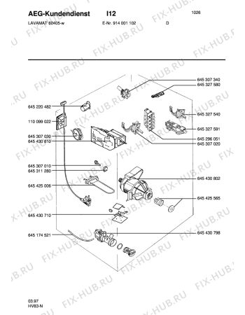 Взрыв-схема стиральной машины Aeg LAV60405-W - Схема узла Electrical equipment