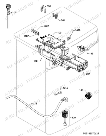 Взрыв-схема стиральной машины Rex Electrolux RWP1071TFW - Схема узла Hydraulic System 272