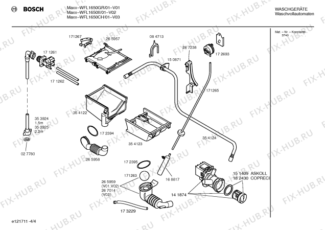 Схема №4 WFL1650GR WFL1650 с изображением Панель управления для стиралки Bosch 00356821