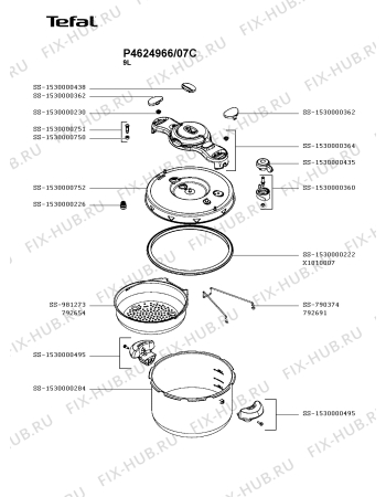 Схема №1 P4624901/07B с изображением Котелка Seb SS-1530000284