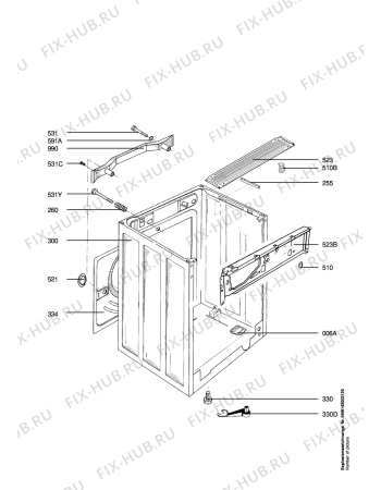 Взрыв-схема стиральной машины Electrolux EWF1289 - Схема узла Housing 001