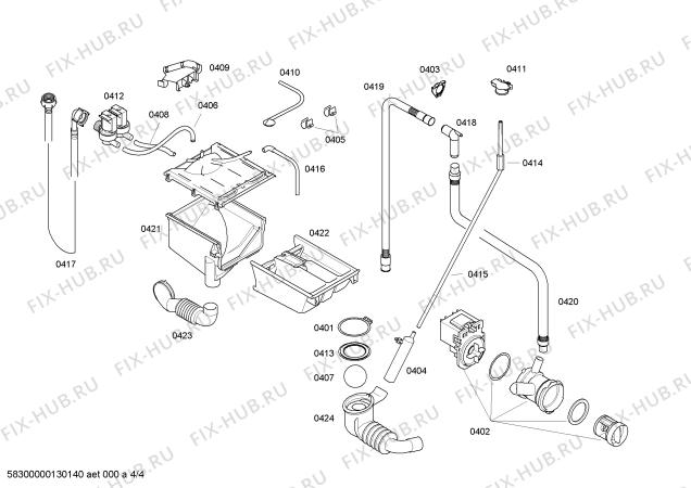 Схема №3 WXB106PWTI WM6105 с изображением Кабель для стиралки Siemens 00644401