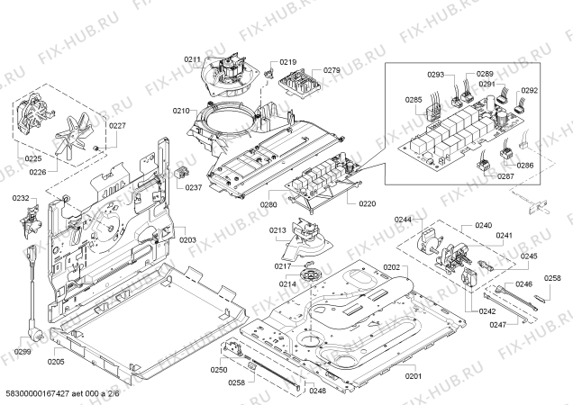 Схема №2 HB78GB270B с изображением Панель управления для плиты (духовки) Siemens 00711747