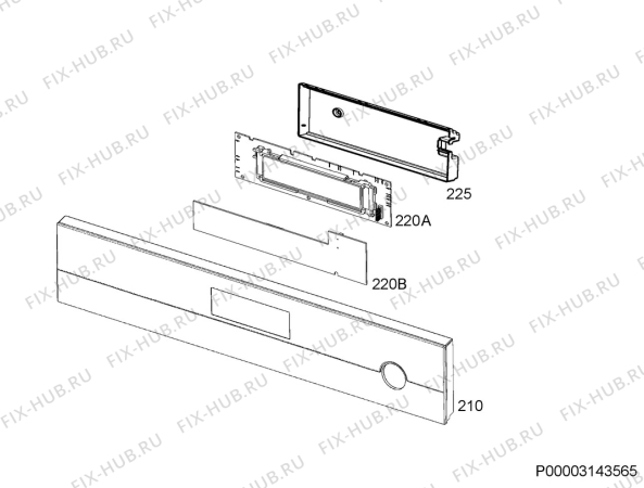 Взрыв-схема плиты (духовки) Aeg BSK772221M - Схема узла Command panel 037
