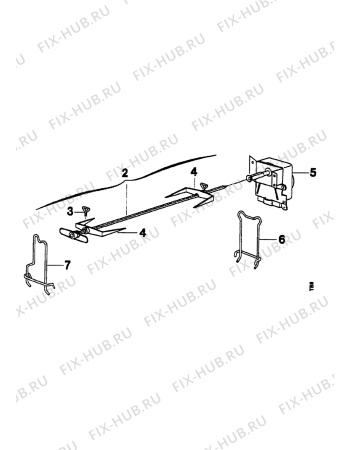 Взрыв-схема плиты (духовки) Electrolux EK6488/4 - Схема узла Accessories