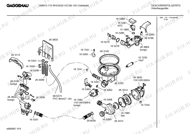 Взрыв-схема посудомоечной машины Gaggenau GM915710 GM915-710 - Схема узла 04