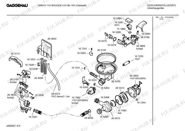 Взрыв-схема посудомоечной машины Gaggenau SHUGGE1UC GM915-710 - Схема узла 04