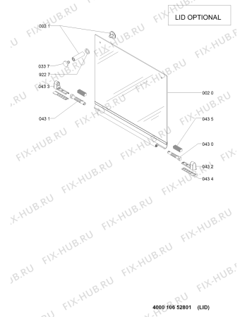 Схема №1 GMA 6411/IX с изображением Холдер для плиты (духовки) Whirlpool 481010586402