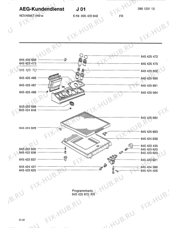 Схема №4 NOVAMAT 440 с изображением Запчасть для электропосудомоечной машины Aeg 8996454256950