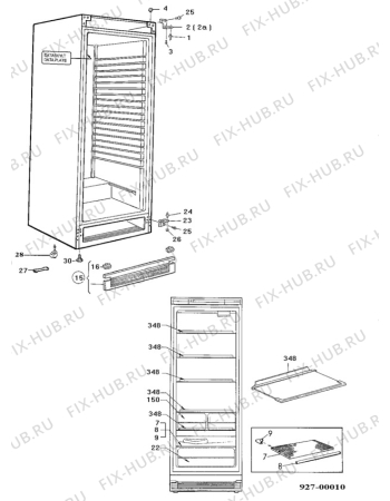 Взрыв-схема холодильника Electrolux ER2510C - Схема узла Housing 001