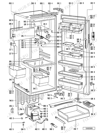 Схема №1 IKE 239-4 с изображением Поверхность для холодильной камеры Whirlpool 481241878917