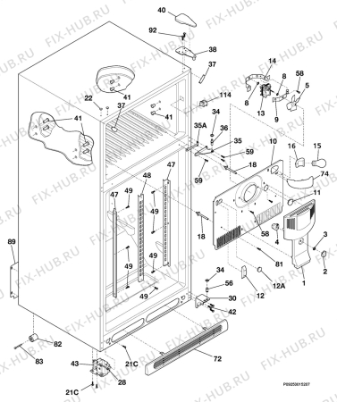 Взрыв-схема холодильника Frigidaire GLTP23V9CS2 - Схема узла Housing 001