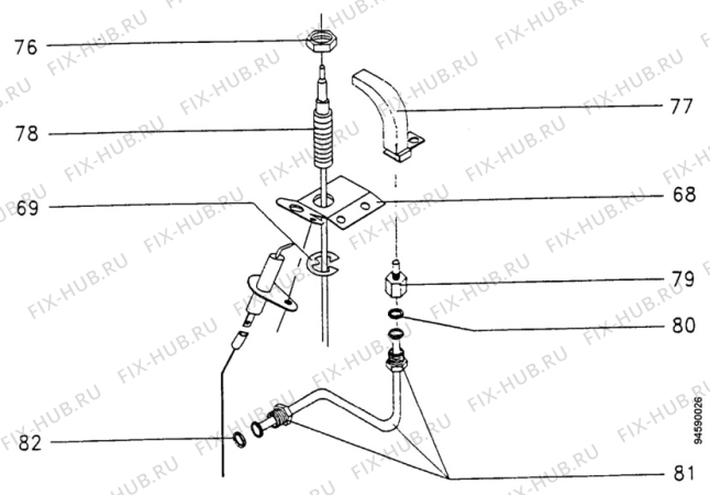 Взрыв-схема комплектующей Electrolux GWH125LH B - Схема узла Section 4