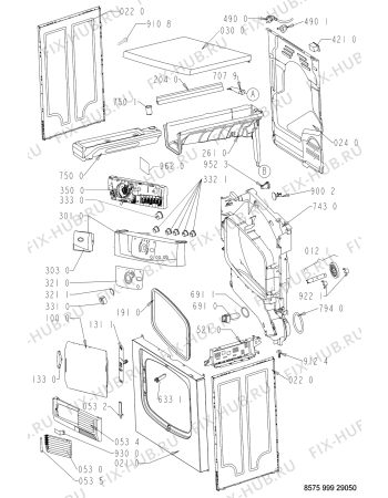 Схема №2 AWZ 99100 с изображением Микромодуль для сушильной машины Whirlpool 481221479682