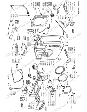 Схема №1 LF 699 T с изображением Крышка для стиралки Whirlpool 481990310147