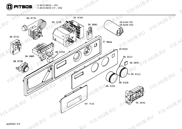 Схема №4 V2610INOXCY с изображением Роликоподшипник Bosch 00060724