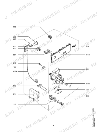 Взрыв-схема стиральной машины Aeg LAV74700 CH - Схема узла Electrical equipment
