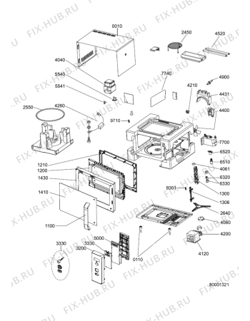 Схема №1 MWD 244 MIR с изображением Панель управления для микроволновки Whirlpool 482000016315