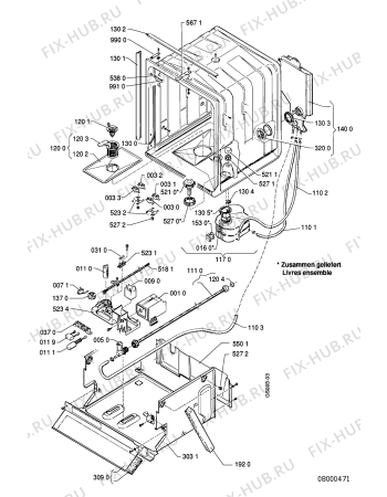 Схема №2 GSI 2150 SW с изображением Уплотнение для посудомойки Whirlpool 482290301844