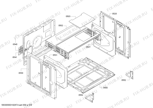 Схема №3 U17M42N5GB с изображением Кнопка для электропечи Bosch 00637304