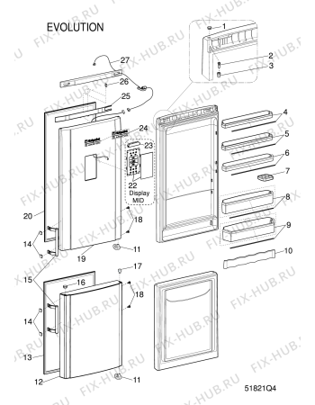 Схема №2 ENBGH19423FW (F082314) с изображением Блок управления для холодильной камеры Indesit C00305552