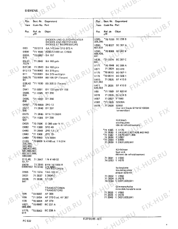 Схема №8 FC5342 с изображением Пружина для телевизора Siemens 00722550