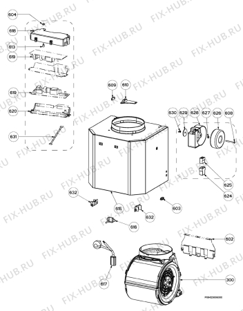 Взрыв-схема вытяжки Electrolux EFA9480X - Схема узла Section 5