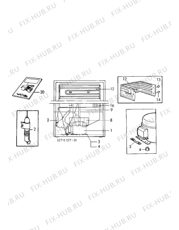 Взрыв-схема холодильника Electrolux ER2604C - Схема узла Cooling system 017