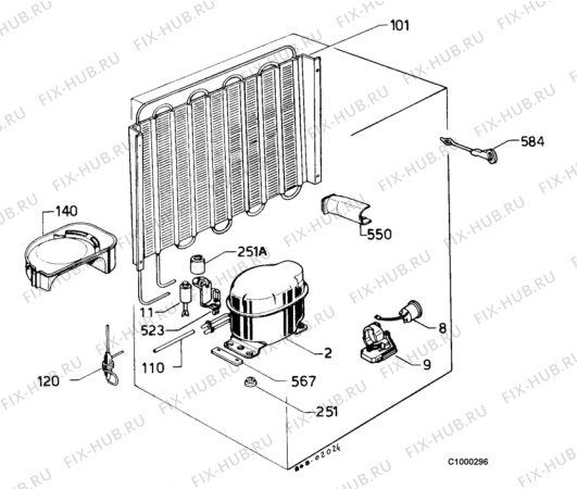 Взрыв-схема холодильника Electrolux ER1531I - Схема узла Functional parts