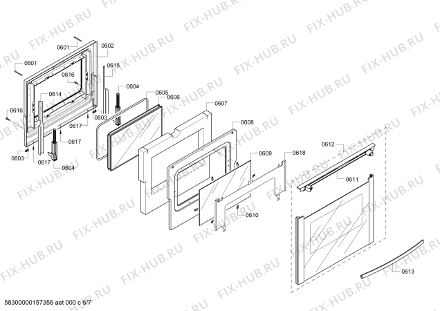 Схема №3 HDI7052C с изображением Выдвижной ящик для плиты (духовки) Bosch 00710663