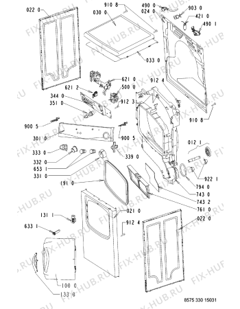 Схема №2 AWZ33033 (F090188) с изображением Инструкция по обслуживанию для стиралки Indesit C00371928