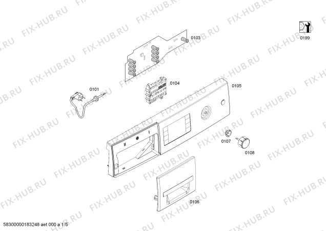 Схема №3 WLM244670W Avantixx 6kg с изображением Модуль управления для стиралки Bosch 11005363