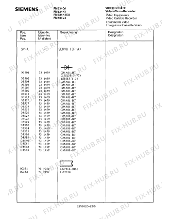 Схема №12 FM634V4 с изображением Сервисная инструкция для видеоаппаратуры Siemens 00535384