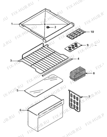 Взрыв-схема холодильника Quelle QR4 - Схема узла Furniture